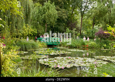 Monet's Garden Lily Pond, Giverny, Normandy, France Stock Photo