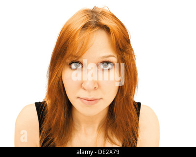 Portrait of a young serious woman Stock Photo