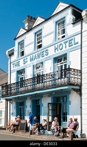 Great Britain, England, Cornwall, St. Mawes Hotel Stock Photo