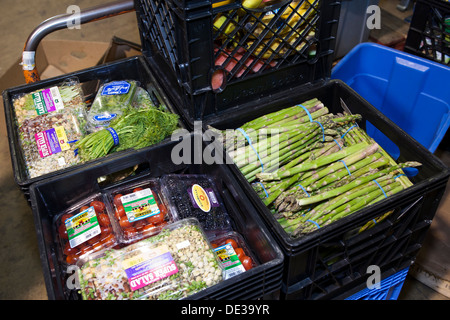 Donated vegetables at food bank - USA Stock Photo