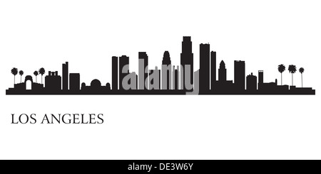 Los Angeles city skyline silhouette background Stock Photo - Alamy