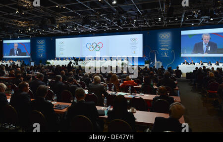 Buenos Aires, Argentina. 08th Sep, 2013. Overall view of the session hall during the125th IOC Session at the Hilton hotel in Buenos Aires, Argentina, 08 September 2013. Photo: Arne Dedert/dpa/Alamy Live News Stock Photo