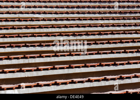 Many of seats in the audience hall in the open air Stock Photo
