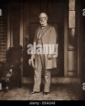 General Robert E. Lee in his Confederate uniform. Photograph Stock Photo
