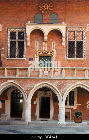 The courtyard of Collegium Maius, the oldest building of Jagiellonian University, Krakow, Poland. Stock Photo