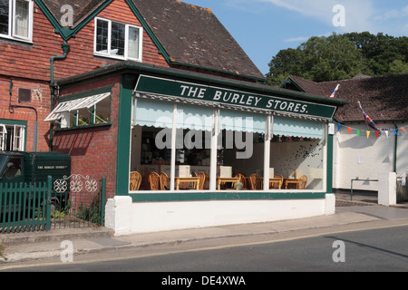 The Burley Stores shop in the village centre of Burley, New Forest, Hampshire, UK. Stock Photo