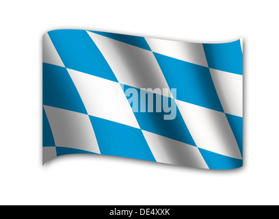 Bavarian state flag, Germany Stock Photo