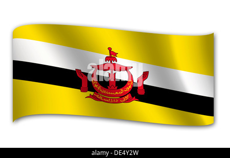 Flag of Brunei Stock Photo