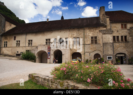 Abbey of Saint-Peter in Baume les Messieurs, Jura region of France Stock Photo