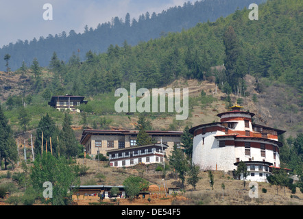 Ta Dzong watchtower housing the National Museum, Paro, Bhutan Stock Photo