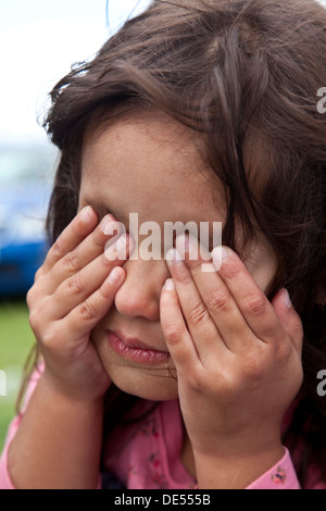 Angry Child, Hartfield Village Fete, Hartfield, Sussex, England Stock Photo