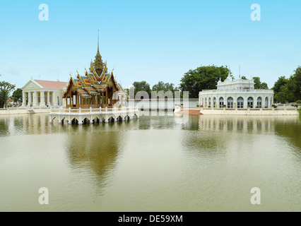 Thai style pavilion, Bang-Pa-In Palace at Ayudhaya province, Thailand Stock Photo