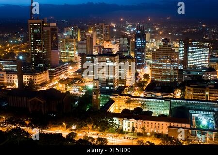 Night view of the Kenyan capital Nairobi Stock Photo: 256303064 - Alamy