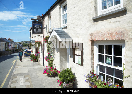 The Farmers arms, a traditional pub located on goat street, in the smallest city in Britain, St david's, west Wales, UK. Stock Photo