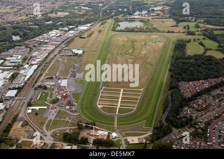 aerial view of Newbury Racecourse in Berkshire Stock Photo