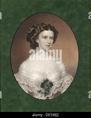 Portrait of Elisabeth of Bavaria, ca 1854. Artist: Anonymous Stock Photo