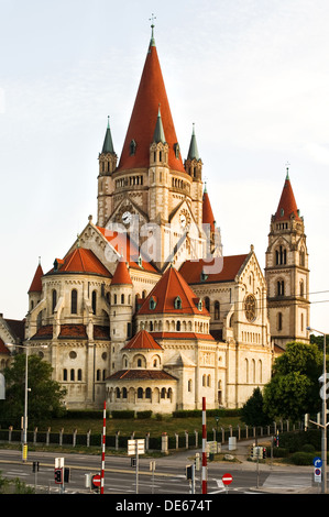 Church Heiliger Franz of Assisi at Mexikoplatz, Vienna, Austria Stock Photo