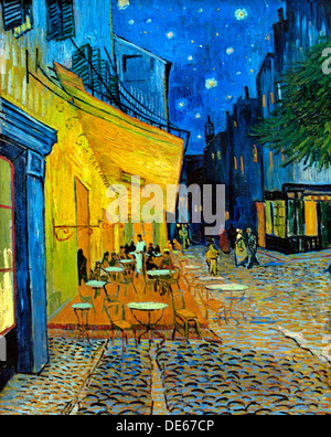 Café Van Gogh ( The café terrace at night )  Arles Place du Forum 1888  Vincent van Gogh 1853 - 1890  Dutch Netherlands Stock Photo