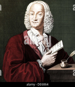 Antonio Vivaldi (1678-1741), 1725. Artist: Morellon de la Cave, François (ca 1700-1755) Stock Photo