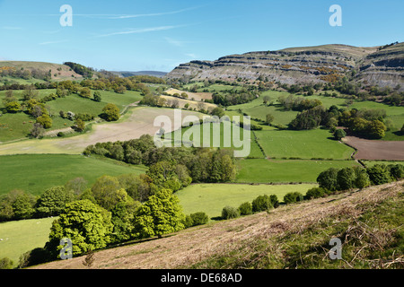Eglwyseg Mountain from Castell Dinas Brân, Llangollen, Denbighshire, Wales Stock Photo
