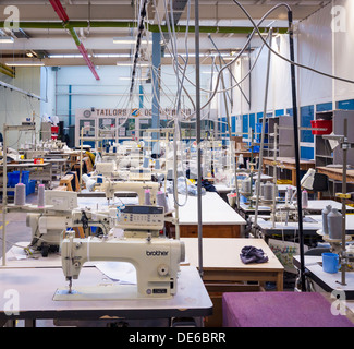 The Tailors Department within one of Her Majesty's Prisons in Lancashire where the inmates are taught sewing & tailoring skills. Stock Photo