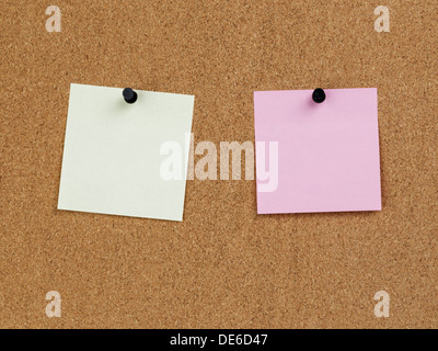 reminder notes on cork board, for info Stock Photo