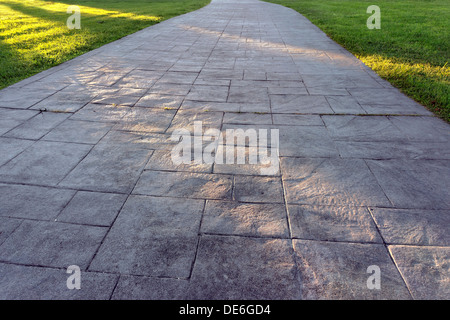 pathway with sun rays Stock Photo
