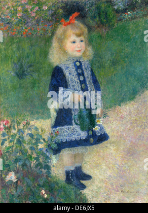 A Girl with a Watering Can, 1876. Artist: Renoir, Pierre Auguste (1841-1919) Stock Photo