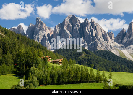 Peaks of the Odle group in the South Tirol, Italy. Stock Photo