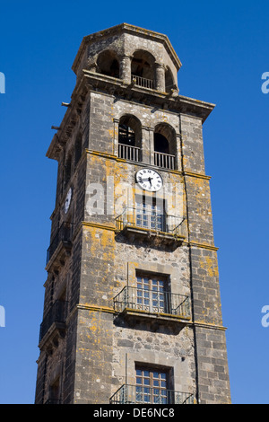 Bell tower of the Church Nuestra Senora de La Concepcion in San Cristobal de La Laguna, Tenerife, Spain. Stock Photo
