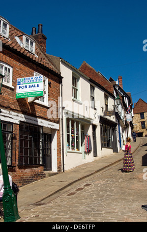 shopper up steep-hill Lincoln Stock Photo