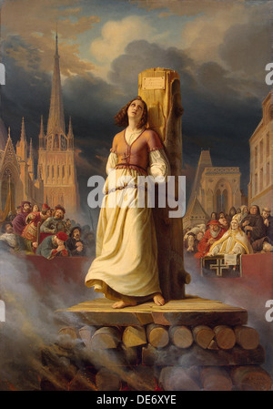 Joan of Arc's Death at the Stake, 1843. Artist: Stilke, Hermann (Anton) (1803-1860) Stock Photo