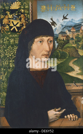 Portrait of Levinus Memminger, ca 1485. Artist: Wolgemut, Michael (1434-1519) Stock Photo