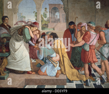 Joseph Reveals Himself to His Brothers, 1817. Artist: Cornelius, Peter, von (1784-1867) Stock Photo