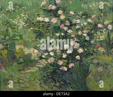 Roses, 1889. Artist: Gogh, Vincent, van (1853-1890) Stock Photo