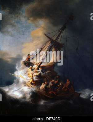 Christ in the Storm on the Lake of Galilee, 1633. Artist: Rembrandt van Rhijn (1606-1669) Stock Photo