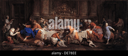 Feast in the House of Simon the Pharisee, ca 1748. Artist: Tibaldi-Subleyras, Maria Felice (1707-1770) Stock Photo