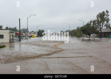 Longmont Colorado Usa 12th September 2013 Flood Waters Threaten