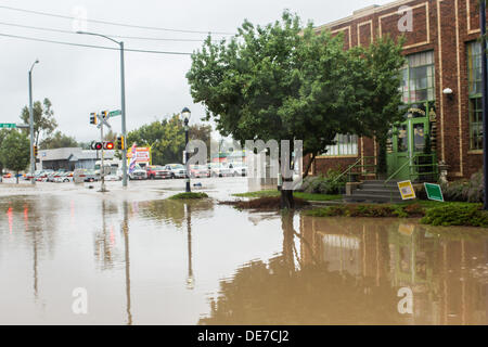 Longmont Colorado Usa 12th September 2013 Flood Waters Threaten