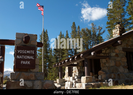 The Eastern entrance to Yosemite National Park on the Tioga Road Stock Photo