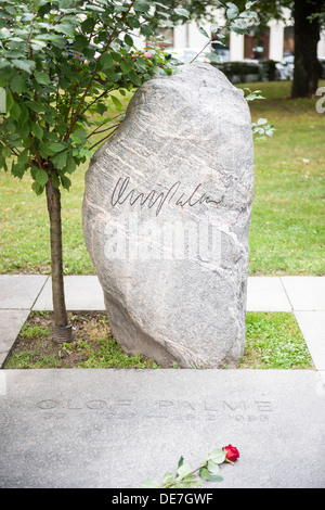 Grave of Olof Palme in Stockholm Stock Photo