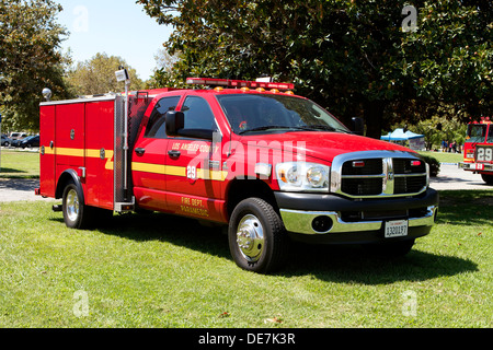 Los Angeles county fire department paramedics vehicle California USA Stock Photo