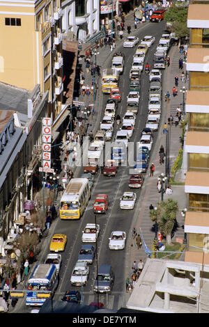 Avenida Mariscal Santa Cruz. La Paz. Bolivia Stock Photo Alamy