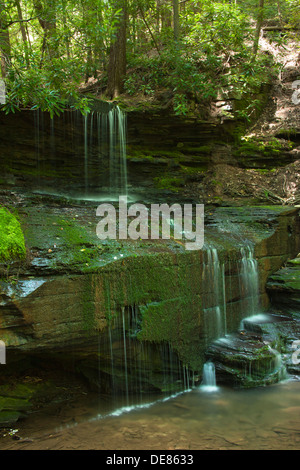 ROUND ISLAND RUN FALLS CLINTON COUNTY PENNSYLVANIA USA Stock Photo