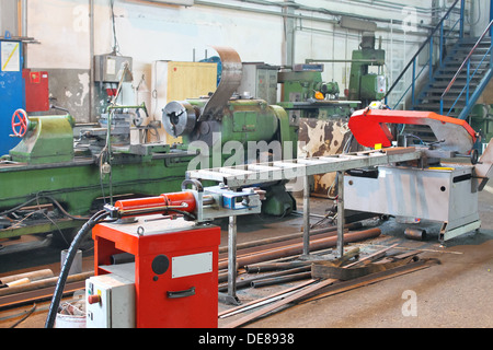 Machine is in production workshop of the plant Stock Photo
