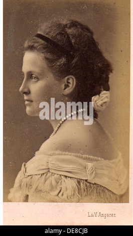 Portrait of Grand Duchess Olga Constantinovna of Russia (1851-1926), 1870s. Stock Photo