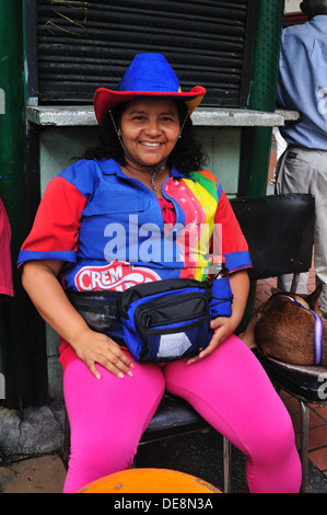 Ice cream vendor in SAN ANTONIO district - Center of MEDELLIN .Department of Antioquia. COLOMBIA Stock Photo