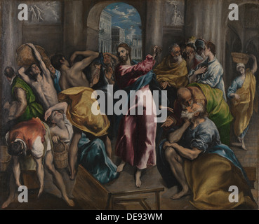 Christ driving the Traders from the Temple, circa 1600 - El Greco Stock ...