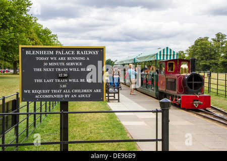 The Train Station to take you to the Pleasure Gardens at Blenheim Palace in Woodstock, Oxfordshire, England Stock Photo