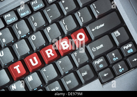 Turbo on keyboard Stock Photo